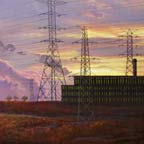 Grain Elevators, Eastbound Coal Train
